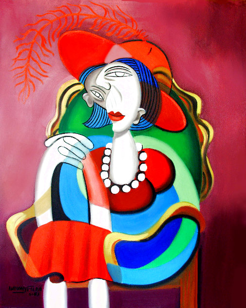 Lady With a Red Hat 2003 Limited Edition Print by Anthony Falbo