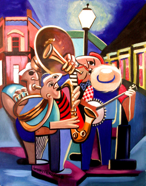 French Quarter - New Orleans, LA Unique TP 2002 Works on Paper (not prints) by Anthony Falbo