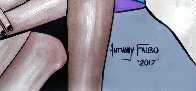 Tongue Aerobics 2017 38x51 - Huge Original Painting by Anthony Falbo - 4