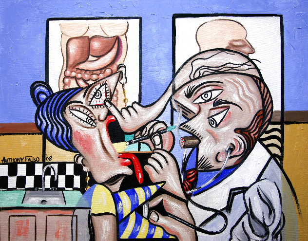 Cubist Doctor MD 2008 24x30 Original Painting by Anthony Falbo
