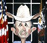 President George W Bush - You Been Cubed 2007 24x18 Original Painting by Anthony Falbo - 1