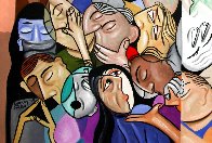 A Cubist Prayer, One World One God 2009 33x48 - Huge Original Painting by Anthony Falbo - 2 A Cubist Prayer, One World One God 2009 33x48 - Huge Original Painting by Anthony Falbo - 2