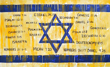 God's Love for Israel 2014 32x50 - Huge Original Painting - Anthony Falbo
