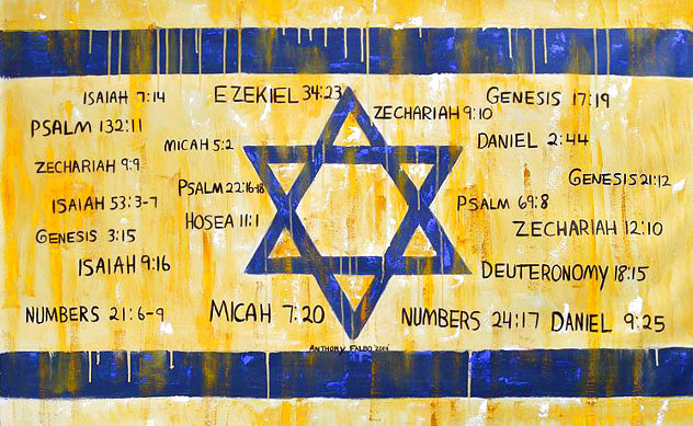 God's Love for Israel 2014 32x50 - Huge Original Painting by Anthony Falbo