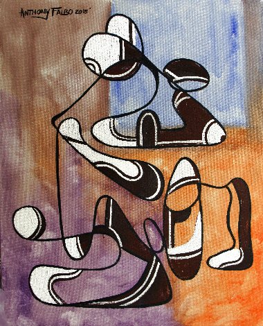 Love One Another 1. John 4 7-8 2019 24x30 Original Painting - Anthony Falbo
