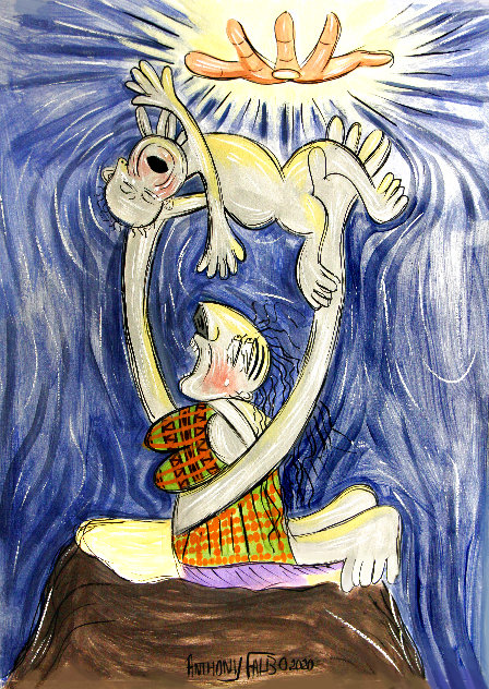Dedicating Your Child to the Lord 2020 24x17 Works on Paper (not prints) by Anthony Falbo