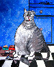 My Fat Cat on Medical Catnip 2016 30x24 Original Painting by Anthony Falbo - 0