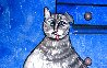 My Fat Cat on Medical Catnip 2016 30x24 Original Painting by Anthony Falbo - 2