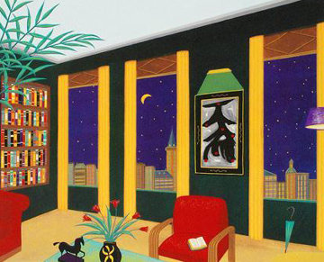 Interior With Abstract AP 2002 Limited Edition Print - Fanch Ledan Interior With Abstract AP 2002 Limited Edition Print - Fanch Ledan