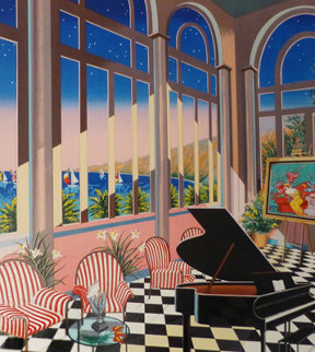 Interior With Peter Max 2004 Embellished Limited Edition Print - Fanch Ledan Interior With Peter Max 2004 Embellished Limited Edition Print - Fanch Ledan