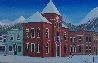 Aspen Village 2004 21x45 - Huge - Colorado Original Painting by Fanch Ledan - 2