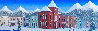 Aspen Village 2004 21x45 - Huge - Colorado Original Painting by Fanch Ledan - 0