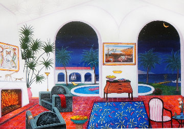 Interior With Salvador Dali Limited Edition Print - Fanch Ledan