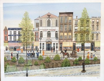 Eagle Theatre Village Limited Edition Print - Fanch Ledan Eagle Theatre Village Limited Edition Print - Fanch Ledan