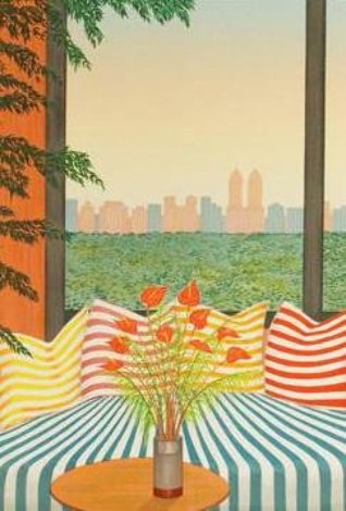 Striped Divan 1999 - New York - NYC - Twin Towers Limited Edition Print - Fanch Ledan