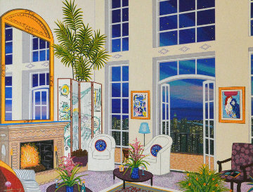 Manhattan Penthouse 1998 Embellished Limited Edition Print - Fanch Ledan Manhattan Penthouse 1998 Embellished Limited Edition Print - Fanch Ledan