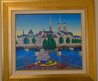 Paris Pont Des Arts 2001 - Framed Embellished Giclee on Canvas - France - Limited Edition Print by Fanch Ledan - 1