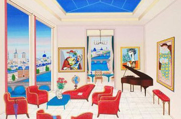 Interior With Four Picassos AP 1999 Limited Edition Print - Fanch Ledan