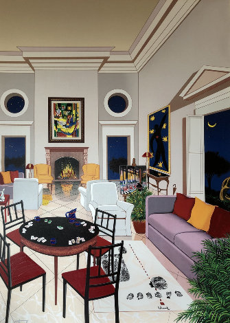 Le Salon Matisse 2004 Heavily Embellished  Huge Limited Edition Print - Fanch Ledan