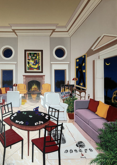 Le Salon Matisse 2004 Heavily Embellished  Huge Limited Edition Print - Fanch Ledan