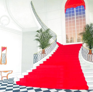 Le Grand Escalier Rouge 1985 Limited Edition Print - Fanch Ledan Le Grand Escalier Rouge 1985 Limited Edition Print - Fanch Ledan