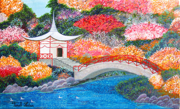Japanese Garden 2019 11x18 Original Painting by Fanch Ledan