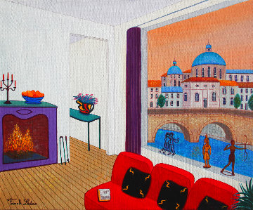 Loft in Rome 2018 15x18 Original Painting - Fanch Ledan Loft in Rome 2018 15x18 Original Painting - Fanch Ledan