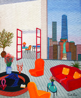New York Vista 2019 18x15 Original Painting - Fanch Ledan New York Vista 2019 18x15 Original Painting - Fanch Ledan