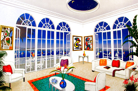 Interior With Miro + Interior With Miro 2 1996 Limited Edition Print - Fanch Ledan