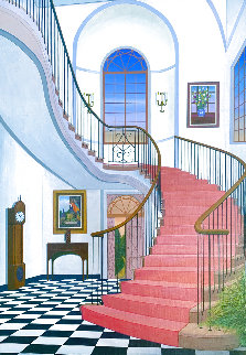Salinger Mansion 1989 34x26 Original Painting - Fanch Ledan Salinger Mansion 1989 34x26 Original Painting - Fanch Ledan