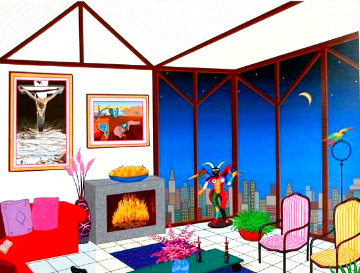 Interior With Salvador EA 2000 Limited Edition Print - Fanch Ledan Interior With Salvador EA 2000 Limited Edition Print - Fanch Ledan