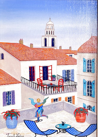 La Vie Provencale 2014 24x20 - France Original Painting - Fanch Ledan