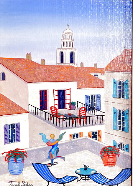 La Vie Provencale 2014 24x20 - France Original Painting by Fanch Ledan