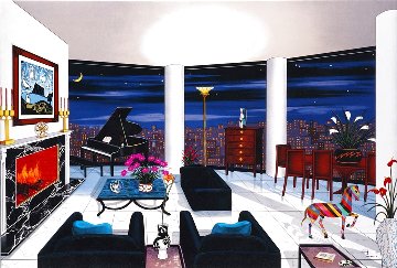 Interior With Picasso II 2016 Embellished - 39x52 Limited Edition Print - Fanch Ledan Interior With Picasso II 2016 Embellished - 39x52 Limited Edition Print - Fanch Ledan