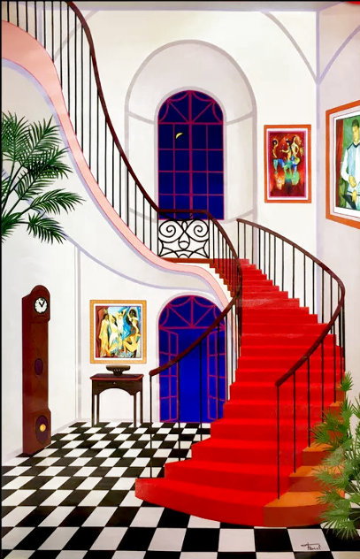 Interior with Red Staircase 2009 Limited Edition Print by Fanch Ledan