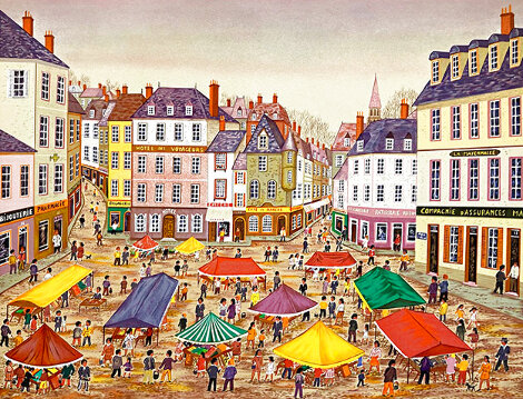 Marketplace PP 1992 - France Limited Edition Print - Fanch Ledan