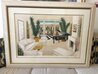 Le Patio 1986 - Huge 36x48 Framed Lithograph Limited Edition Print by Fanch Ledan - 2