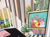 Interior with Max HC 2004 - Framed Embellished Giclee on Canvas - Huge Limited Edition Print by Fanch Ledan - 3