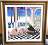 Interior with Max HC 2004 - Framed Embellished Giclee on Canvas - Huge Limited Edition Print by Fanch Ledan - 1