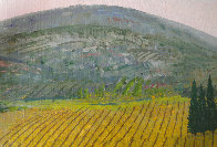 Vineyard 1975 14x20 Original Painting by Fanch Ledan - 3 Vineyard 1975 14x20 Original Painting by Fanch Ledan - 3
