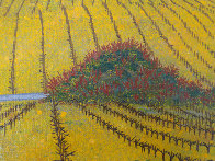 Vineyard 1975 14x20 Original Painting by Fanch Ledan - 4 Vineyard 1975 14x20 Original Painting by Fanch Ledan - 4