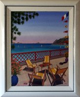 St. Barts 1989 20x26 Caribbean Original Painting by Fanch Ledan - 2 St. Barts 1989 20x26 Caribbean Original Painting by Fanch Ledan - 2