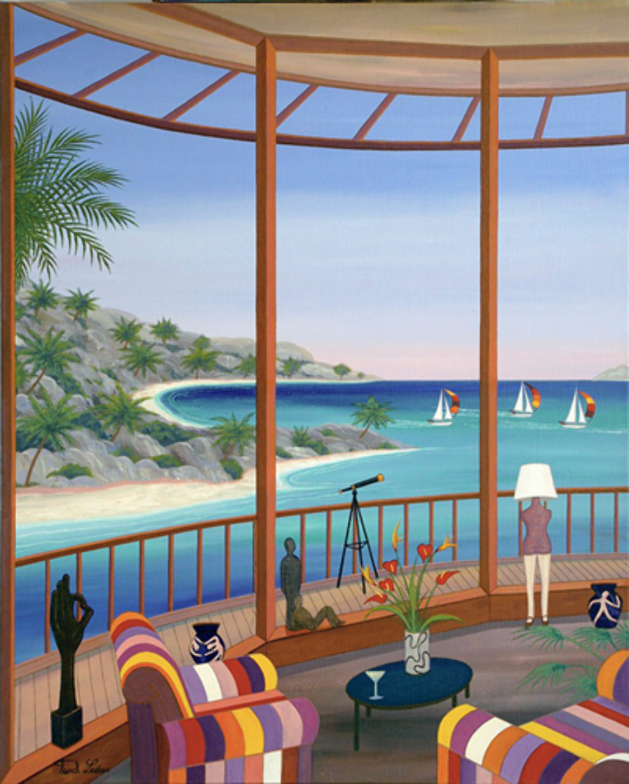 Salon in the Morning 2007 26x32 Original Painting by Fanch Ledan Salon in the Morning 2007 26x32 Original Painting by Fanch Ledan