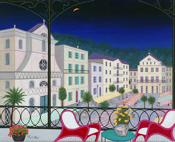 Nice Market Hall, France 2005 26x32 Original Painting - Fanch Ledan Nice Market Hall, France 2005 26x32 Original Painting - Fanch Ledan