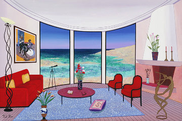 Interior with Francis Bacon 2005 22x32 Original Painting - Fanch Ledan Interior with Francis Bacon 2005 22x32 Original Painting - Fanch Ledan