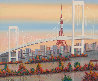 Odaiba, Paris, France 1992 24x49 - Huge Original Painting by Fanch Ledan - 0