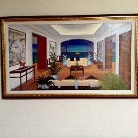 Interior Oriental 1993 27x45 Huge Original Painting by Fanch Ledan - 1 Interior Oriental 1993 27x45 Huge Original Painting by Fanch Ledan - 1