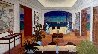 Interior Oriental 1993 27x45 Huge Original Painting by Fanch Ledan - 0