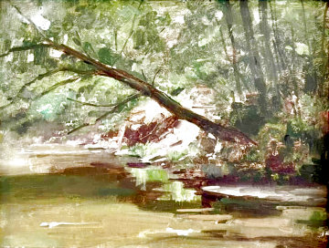 Sully's Stream 1994 15x18 Original Painting - Jack Faragasso