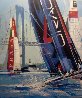 America's Cup, Newport Rhode Island Original Painting by Malcolm Farley - 0